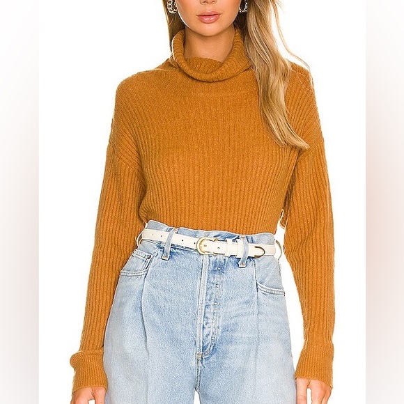 Gabe Sweater in Cognac John & Jenn by Line - Picture 1 of 5